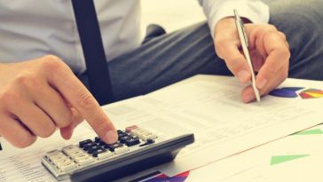 Man with calculations