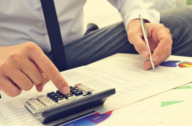 Man with calculations