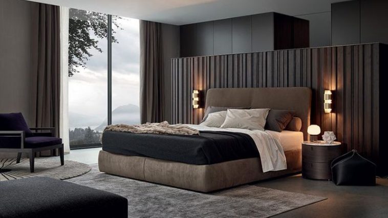 Bed room with modern furniture
