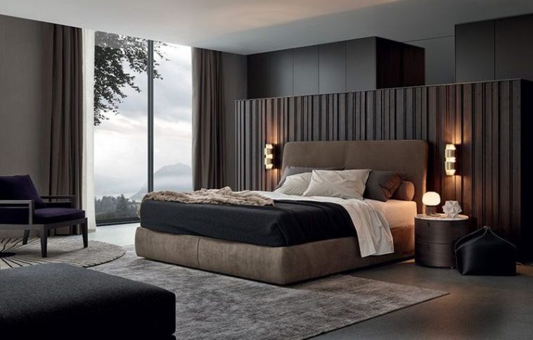 Bed room with modern furniture