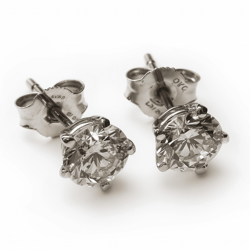 Natural Diamond stud earrings