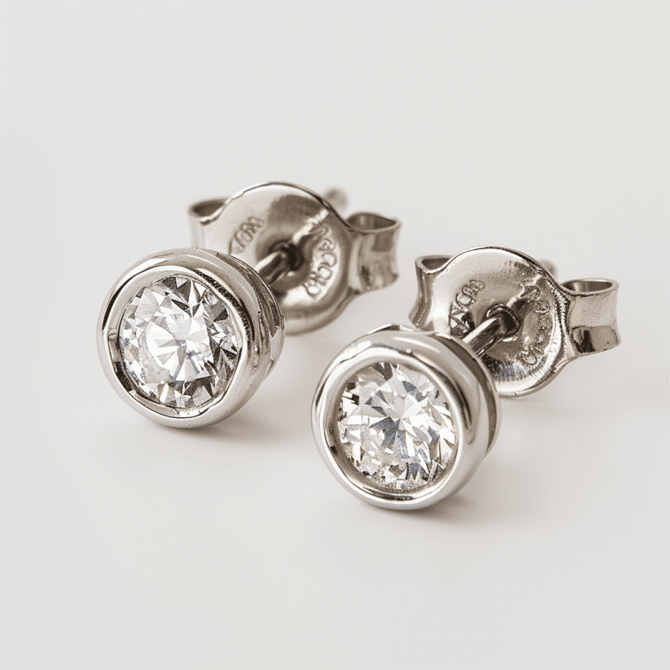 Natural Diamond stud earrings